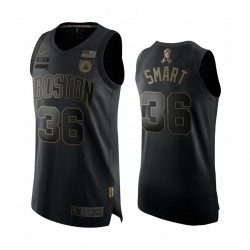 Marcus Smart Boston Celtics 2020 Saludo para Servir Black Authentic Camisetas