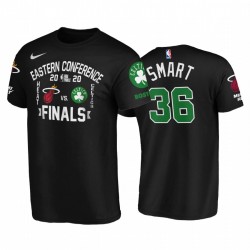 Celtics # 36 Marcus Smart 2020 Finales de la conferencia oriental de la camiseta negra