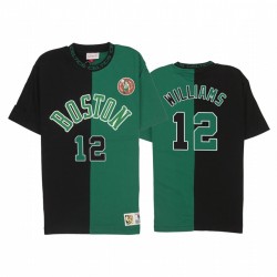 Grant Williams Boston Celtics & 12 Black Green Split Color T-Shirt