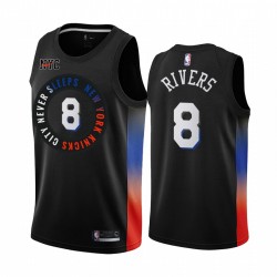 Austin Rivers New York Knicks 2020-21 Black City Camisetas 2020 Comercio