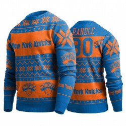 Knicks Julius Randle # 30 Blue 2019 Suéter de Navidad Ugly