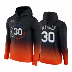 Julius Randle New York Knicks 2020-21 City Edition Hoodie Negro Naranja Jersey