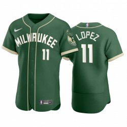 Milwaukee Bucks Brook Lopez NBA X MLB Crossover Edition Camisetas de béisbol camisetas