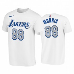 Markieff Morris 2020-21 Lakers # 88 City Edition Blanco camiseta Nuevo Logo Blue Silver