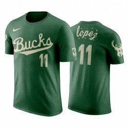 Milwaukee Bucks # 11 Brook Lopez Día de Navidad Camiseta verde