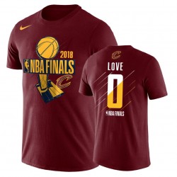 Cavaliers Kevin Love # 0 Male 2018 Nba Finals Trofy Wine T-Shirt