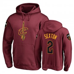 Hombre Cleveland Cavaliers Collin Sexton # 2 Wine Pullover Logo Principal Sudadera con capucha