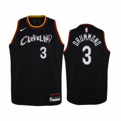 Cleveland Cavaliers Andre Drummond 2020-21 Ciudad Negro Juvenil Camisetas & 3