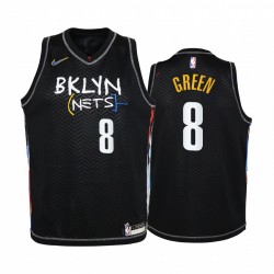 Brooklyn Nets Jeff Green 2020-21 Ciudad Negro Juvenil Camisetas - Honor Basquiat