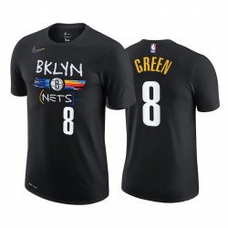 Jeff Green 2020-21 Nets # 8 City Edition Negro Camiseta Historia