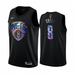 Brooklyn Nets Jeff Green & 8 Camisetas Iridiscente Holográfico Negro Edición Limitada