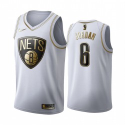 Deandre Jordan y 6 Brooklyn Nets Blanco Golden Edition Camisetas