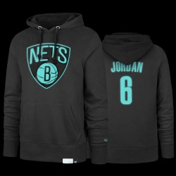 Brooklyn Nets Deandre Jordan Negro Luminoso Diamante Blue 47 Marca Hoodie & 6