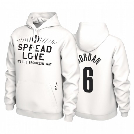 Brooklyn Nets Deandre Jordan Blanco City Spread Love Hoodie