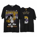 Los Ángeles Lakers Anthony Davis 2020 Nba Finals Campeones Camiseta Negro Mickey Trofeo