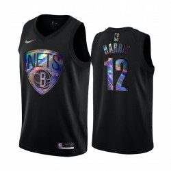 Brooklyn Nets Joe Harris & 12 Camisetas Iridiscente Holográfico Black Edición Limitada