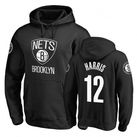 Hombre Brooklyn Nets Joe Harris y 12 Black Pullover Logo Principal Logo Hoodie