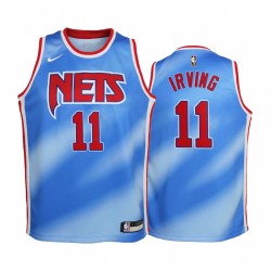 Brooklyn Nets Kyrie Irving 2020-21 Hardwood Classics Blue Youth Camisetas -