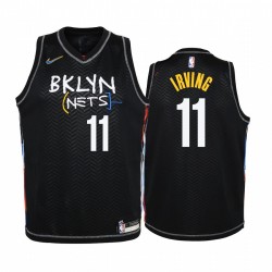 Brooklyn Nets Kyrie Irving 2020-21 City Edition Negro Youth Camisetas - Nuevo uniforme