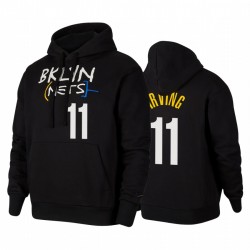 Kyrie Irving Brooklyn Nets 2020-21 City Edition Hoodie Black Pullover