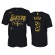 Los Ángeles Lakers Anthony Davis 2020 Nba Finals Campeones Camiseta Celebración Negra Colgante