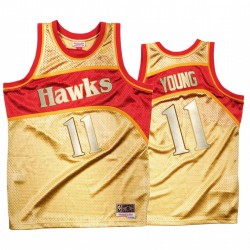 Trae Young # 11 Atlanta Hawks oro clásico una vez más camisetas