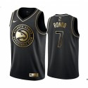 Rajon Rondo # 9 Atlanta Hawks Negro Golden Edition Camisetas