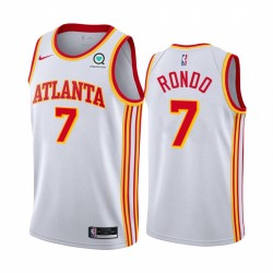 Rajon Rondo Atlanta Hawks 2020-21 Blanco Asociación Camisetas 2020 Comercio