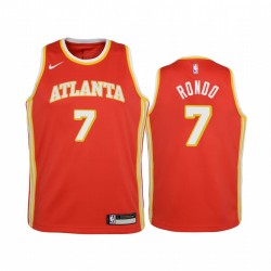 Atlanta Hawks Rajon Rondo 2020-21 Icono Red Juvenil Camisetas # 7