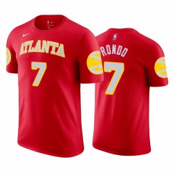 Rajon Rondo 2020-21 Hawks # 7 icon t-shirt rojo