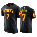 Rajon Rondo 2020-21 Hawks # 7 Declaración Negro Camiseta Jordania Marca