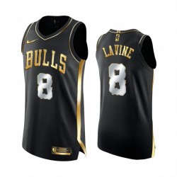 Chicago Bulls Zach Lavine Negro Golden Edition Authentic Limited Limited Camisetas 2020-21