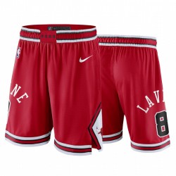 Zach Lavine Chicago Bulls # 8 Shorts de icono rojo