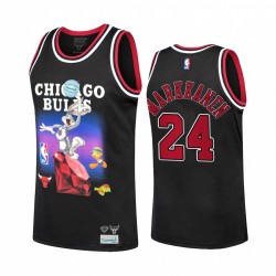 Chicago Bulls Lauri Markkanen Diamond Supply Co. X Space Jam X NBA y 24 Camisetas Negras
