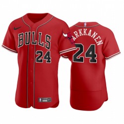 CHICAGO BULLS LAURI MARKKANEN NBA X MLB Crossover Edition Camisetas de béisbol camisetas