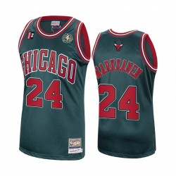 Lauri Markkanen # 24 Chicago Bulls Green Hardwood Classics Authentic Camisetas