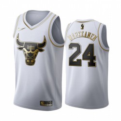 Lauri Markkanen # 24 Chicago Bulls Blanco Golden Edition Camisetas