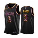 2020-21 Los Angeles Lakers Anthony Davis Garned Edition Negro # 3 Camisetas