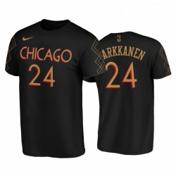 Lauri Markkanen 2020-21 Bulls # 24 City Edition Negro Camiseta