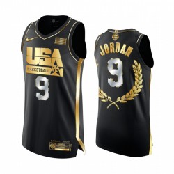 Michael Jordan 1992 Dream Team Glory Golden Limited Edition Negro Camisetas Auténtico
