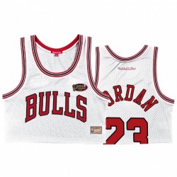 Michael Jordan Chicago Bulls Blanco 1996 NBA Finales y 23 clásicos de madera dura Camisetas