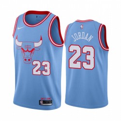 Bulls de Chicago Michael Jordan Blue y 23 Bule City Camisetas