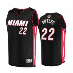 Miami Heat Jimmy Butler 2020 NBA Finals Black Black Camisetas Replica Icon Edition