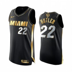 Jimmy Butler Miami Heat 2020 NBA Finals Authentic Black Camisetas Golden Limited Edition