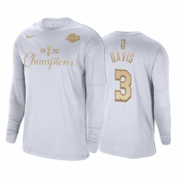 Los Ángeles Lakers Anthony Davis 2020 Trofeo Anillo Banner T-Shirt Tiroteo Blanco