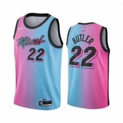 Jimmy Butler Miami Heat Blue Pick City Edition Vice 2020-21 Camisetas