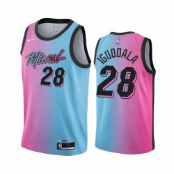Andre Iguodala Miami Heat 2020-21 Blue Pink City Camisetas Arco iris