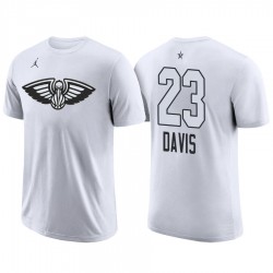 2018 Pelícanos All-Star Male Anthony Davis # 23 Blanco Camiseta