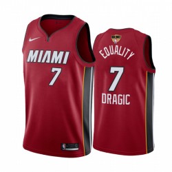 Miami Heat Goran Dragic 2020 Eastern Conference Champs Red Camisetas Social Justice Igualdad