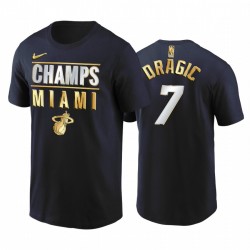 Miami Heat & 7 Goran Dragic 2020 Southeast Division Champs Black T-shirt Edición limitada